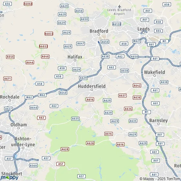 Map Kirklees map of Kirklees (BD11 1) and practical information